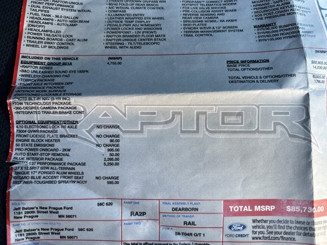 2022 Ford F-150 Raptor