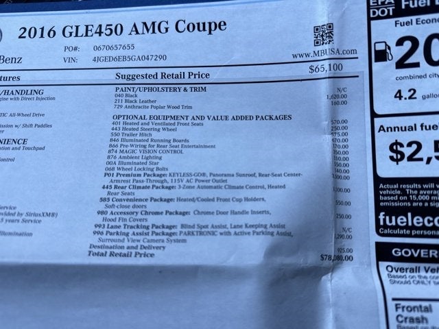 2016 Mercedes-Benz GLE GLE 450 AMG®